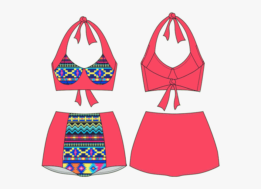 Halter Bikini Sewing Pattern, HD Png Download, Free Download