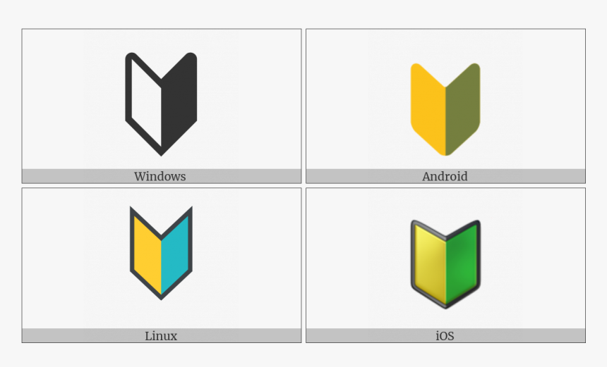 Japanese Symbol For Beginner On Various Operating Systems - Graphic Design, HD Png Download, Free Download