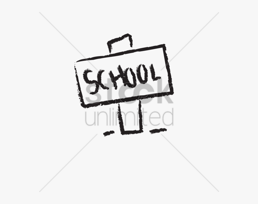 Transparent Street Sign Clipart Black And White - School Signboard Clipart, HD Png Download, Free Download