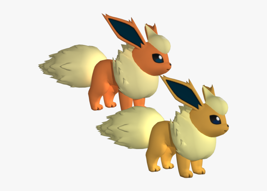 Transparent 3d Character Png - Flareon Eevee 3d, Png Download, Free Download