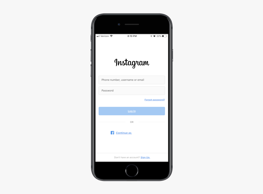 Instagram App Login Page - Reservation Confirmation Text Message, HD Png Download, Free Download