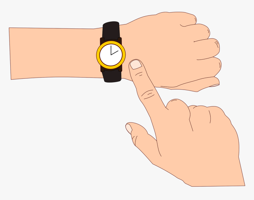 Hands, First Person, Clock, Time, Watch, Hurry, Hour - Wrist With Watch Clipart, HD Png Download, Free Download