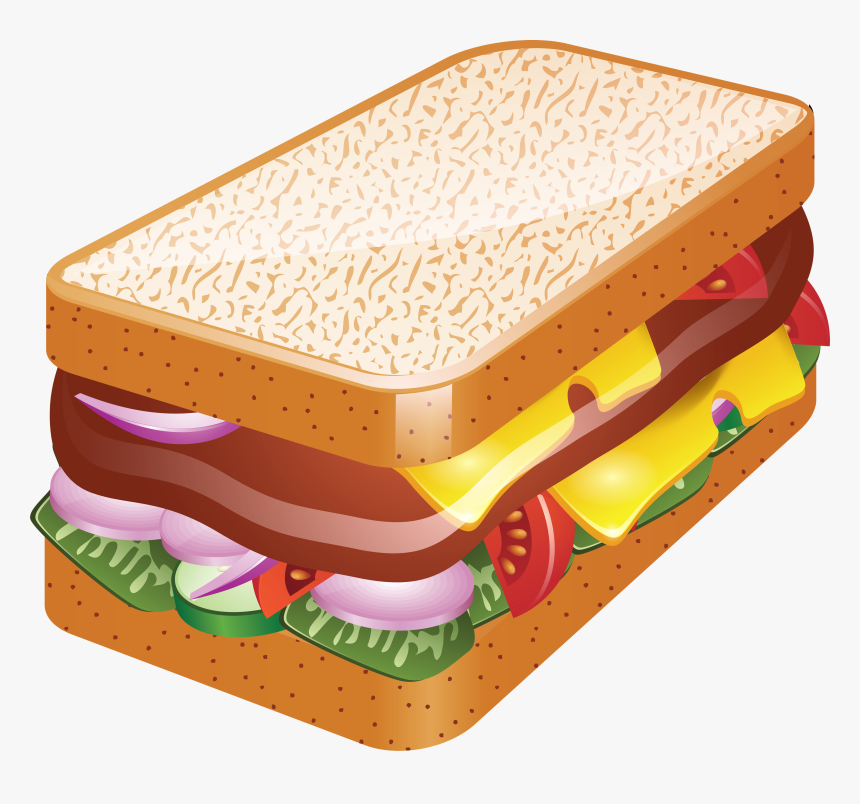 Fast Food,sandwich,processed Pad,food,finger Food,meal,american - Sandwich Clipart Png, Transparent Png, Free Download