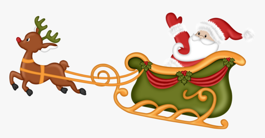 Père Noël Png, Traîneau, Renne - Traineau Du Pere Noel Clipart, Transparent Png, Free Download