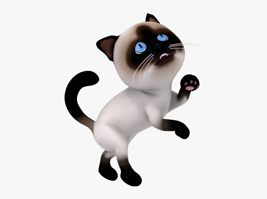 3d Cartoon Cat Character Asking For Food - Cartoon 3d Character Png, Transparent Png, Free Download