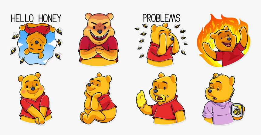 Telegram Stickers Winnie The Pooh, HD Png Download, Free Download