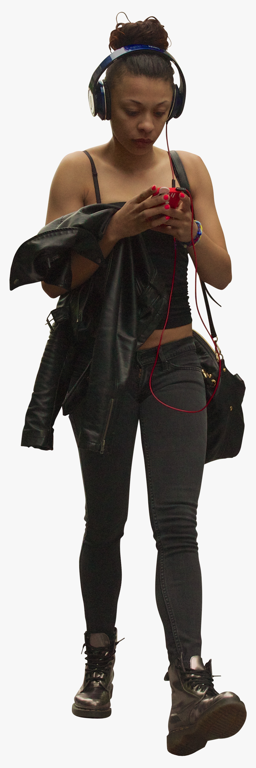 Leather-jacket - Cut Out Black People Png, Transparent Png, Free Download