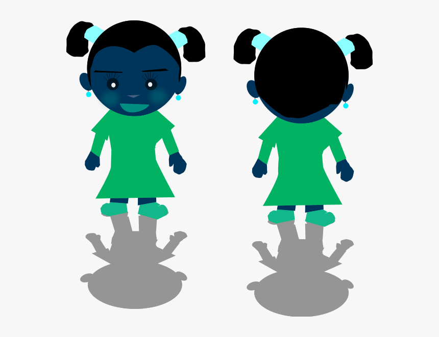 Back Cartoon Girl Png, Transparent Png, Free Download