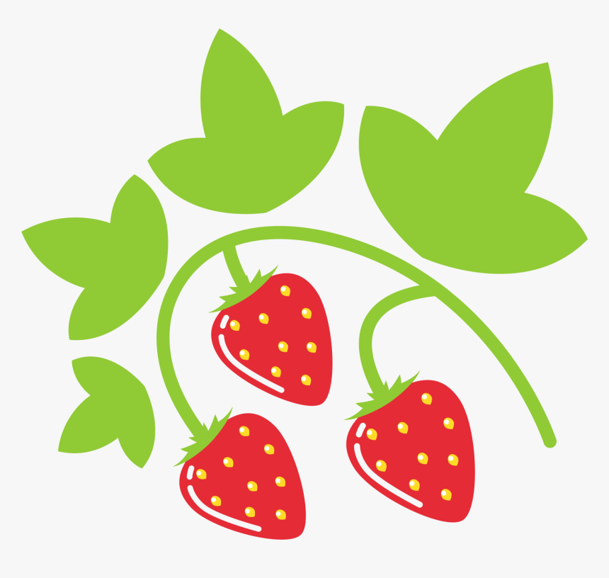 Transparent Vintage Strawberry Clipart - Folha De Morango Desenho, HD Png Download, Free Download
