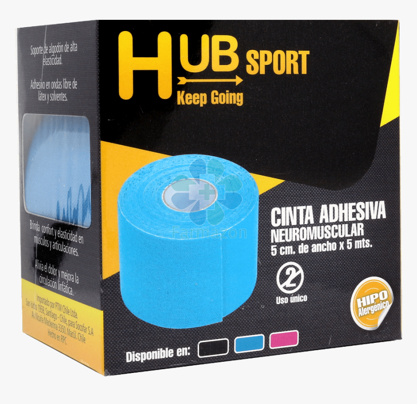 Hub Sport Cinta Adhesiva Neuromuscular 5 Cm X 5 Mts - Data Storage Device, HD Png Download, Free Download