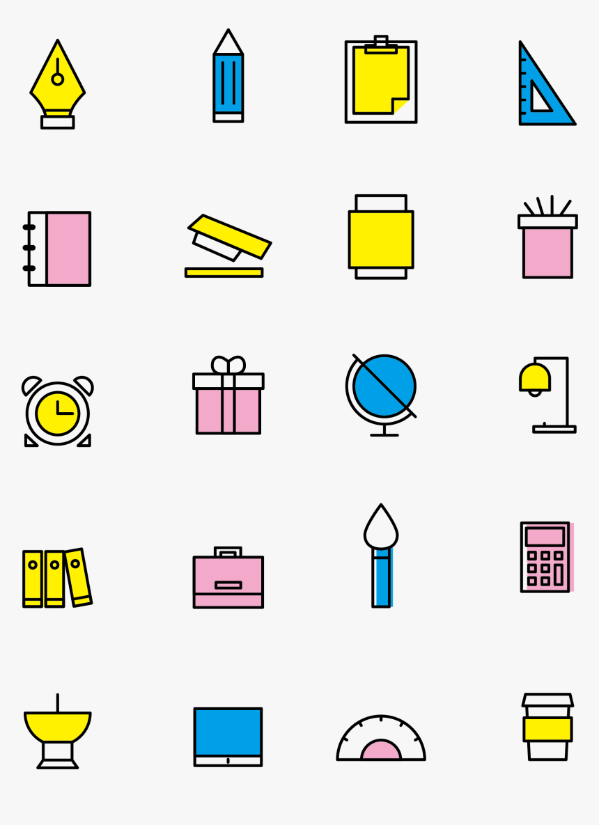 Office Stationery Icon Concise Png And Vector Image, Transparent Png, Free Download