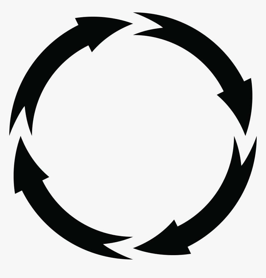 Transparent White Curved Arrow Png - Circle Arrows Free Transparent, Png Download, Free Download