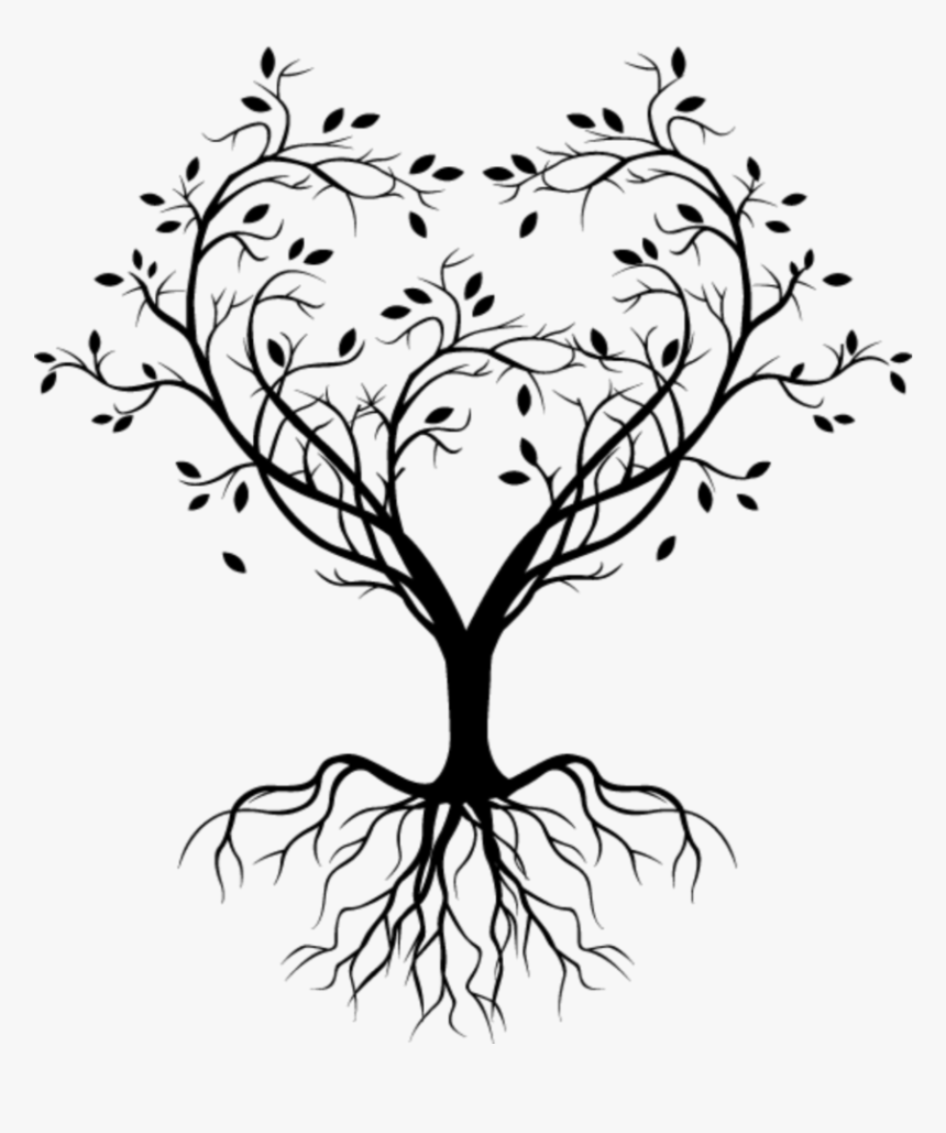 #arvore #amor #coração #raiz #folhas #galhos #preto - Tree Of Life For Breastfeeding, HD Png Download, Free Download