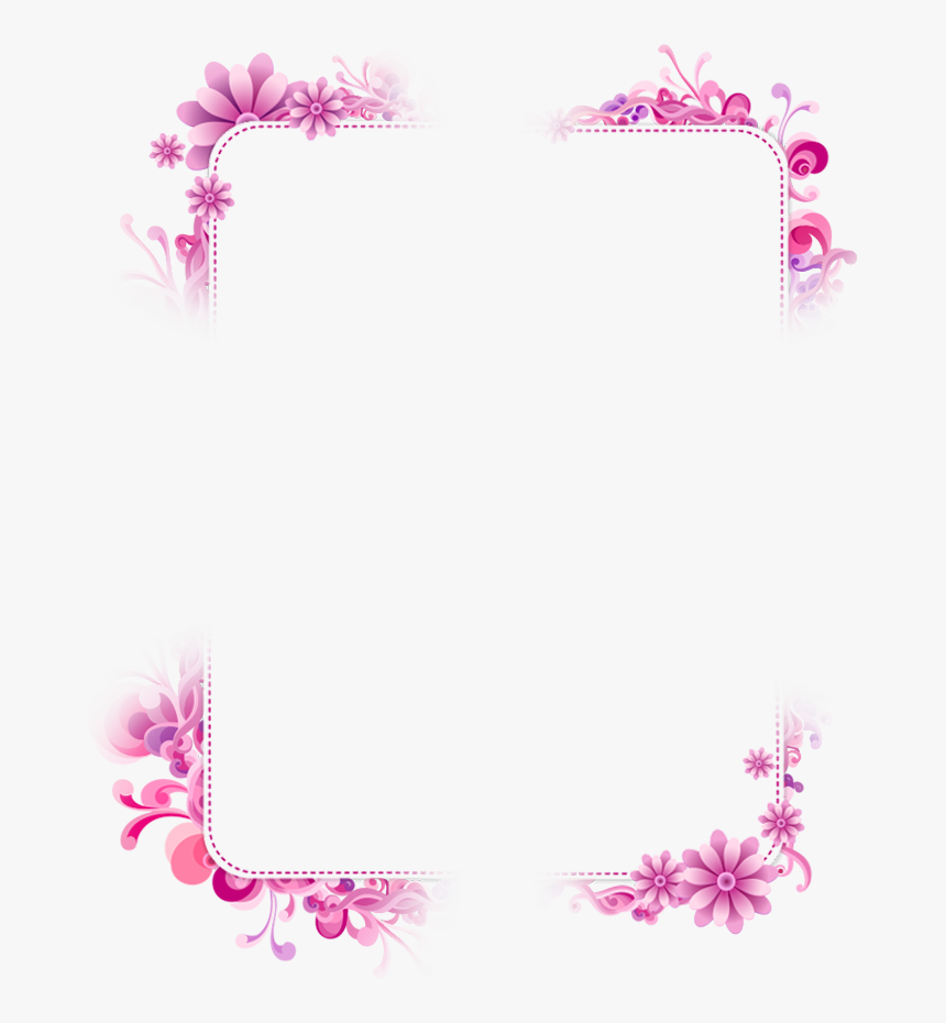 Transparent Chinese Cherry Blossom Clipart - Girly Borders And Frames, HD Png Download, Free Download