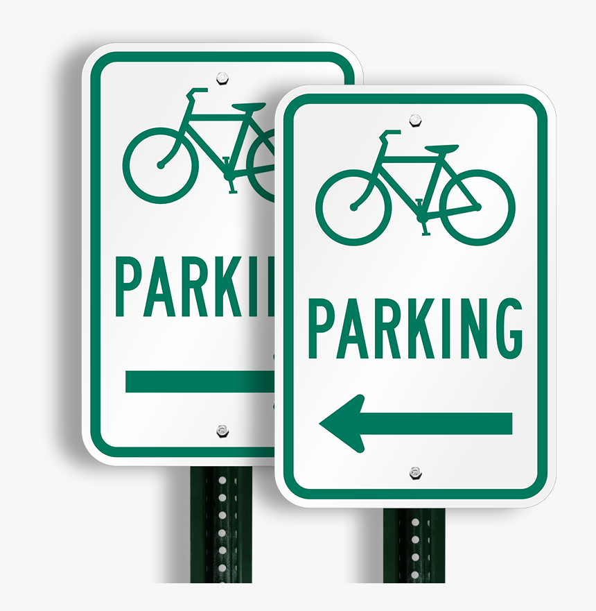 Aluminum Clip Signage Clip - Bicycle Parking Sign, HD Png Download, Free Download