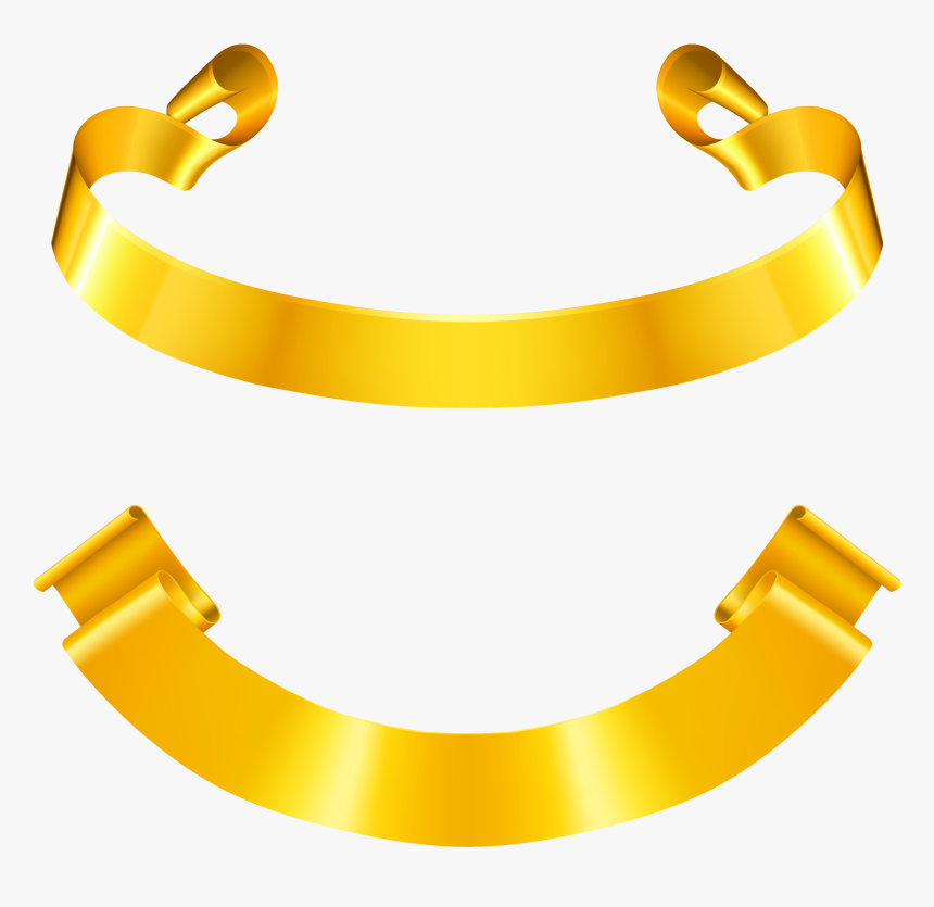 Euclidean Vector Gold Clip - Gold Ribbon Strip Png, Transparent Png, Free Download