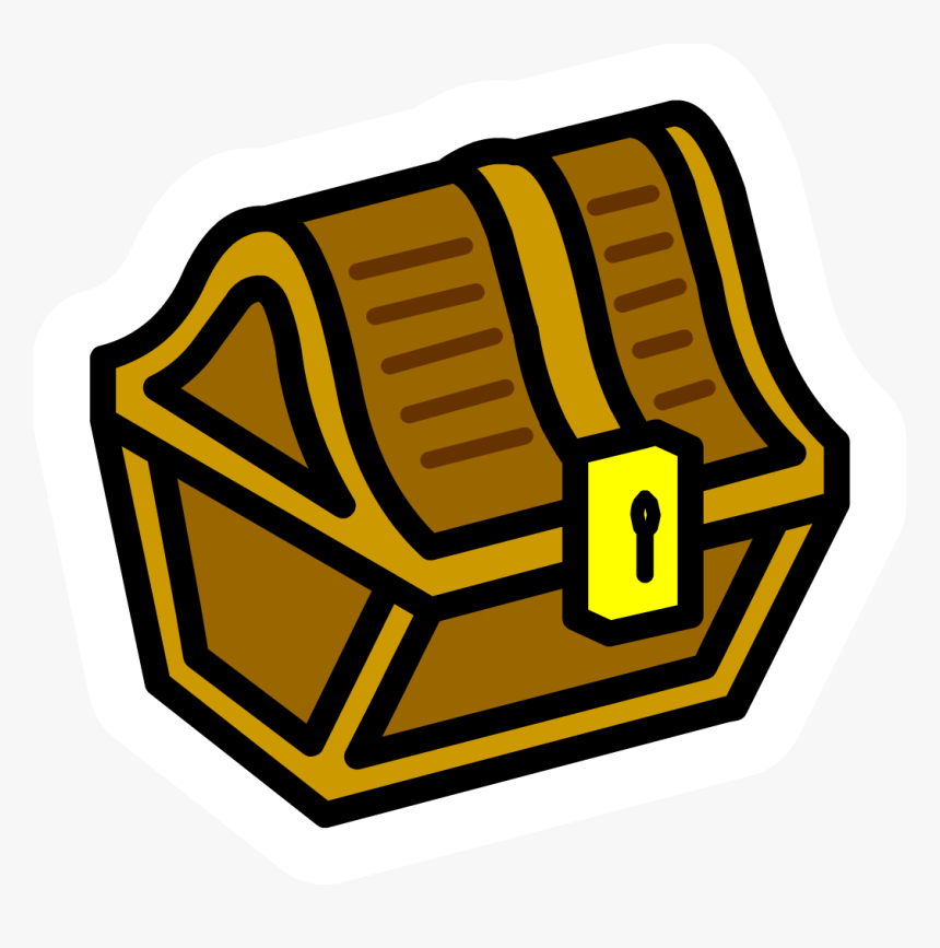 Treasure Chest Pin - Small Cartoon Treasure Chest, HD Png Download, Free Download