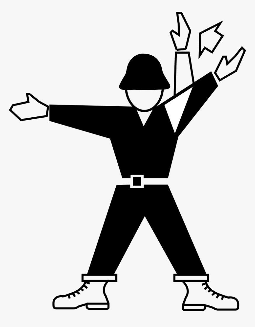 Leg Vector Cartoon Hand - Move Left Helicopter Hand Signals, HD Png Download, Free Download