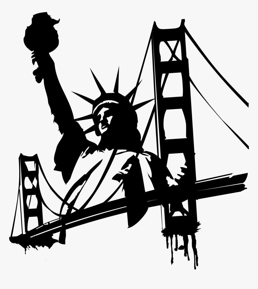 Transparent Statue Of Liberty Clip Art - Clip Art New York Big Apple, HD Png Download, Free Download
