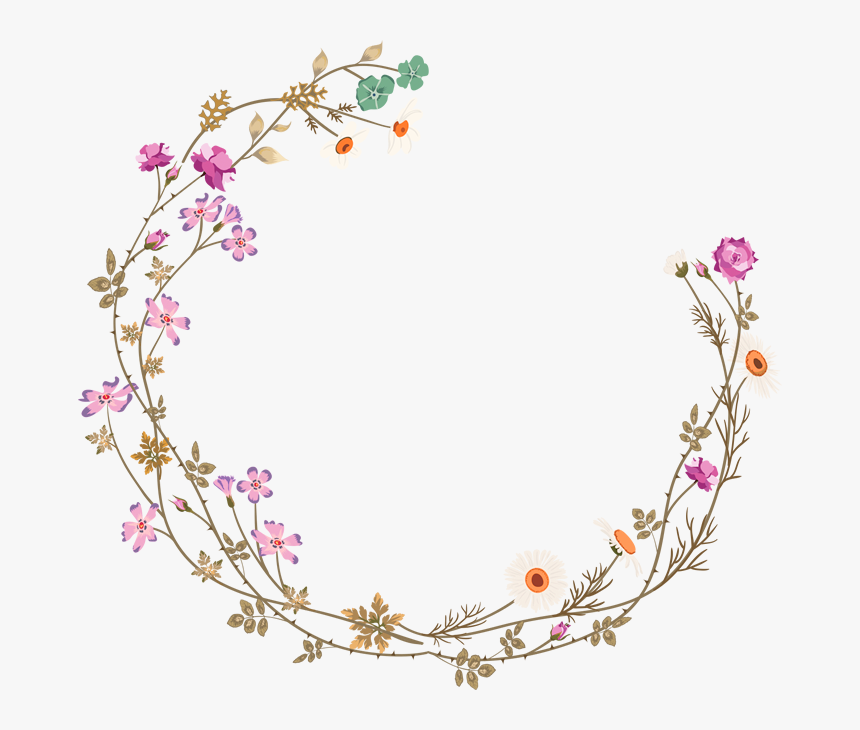 Hd And Picture Flower - Flower Circle Frame Png, Transparent Png, Free Download