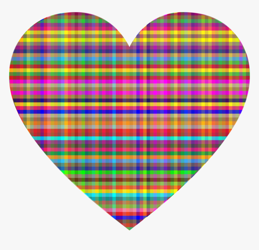 Heart,plaid,textile - Transparent Tartan Clipart, HD Png Download, Free Download