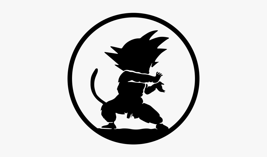 Pegatina Dragon Ball Goku Kame Hame - Dragon Ball Goku Silhouette, HD Png Download, Free Download