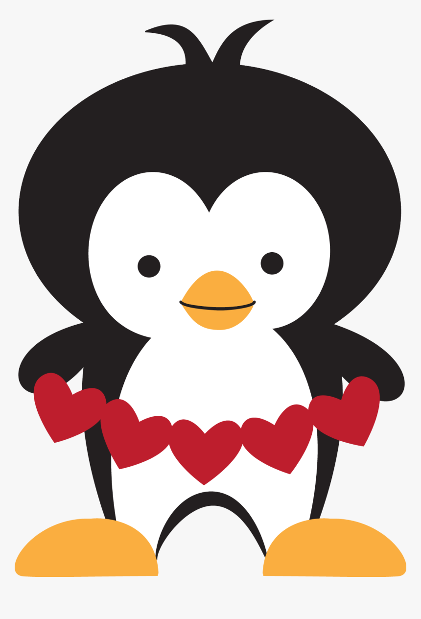 Transparent Animais Safari Infantil Png - Penguin With Heart Clipart, Png Download, Free Download