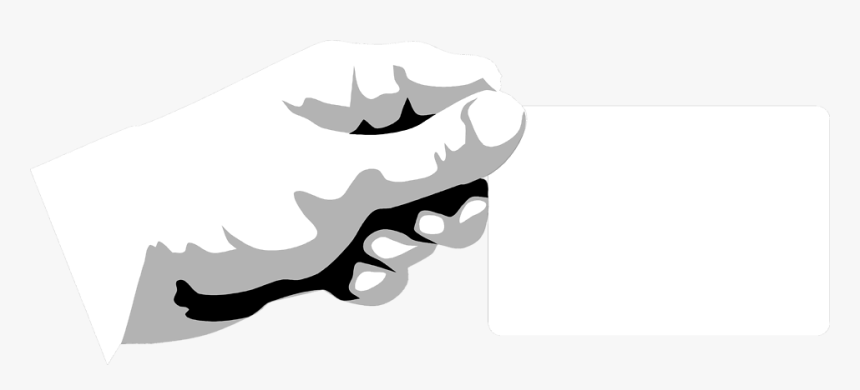 Hand Clip Blank - Hand Holding A Blank Card Transparent, HD Png Download, Free Download