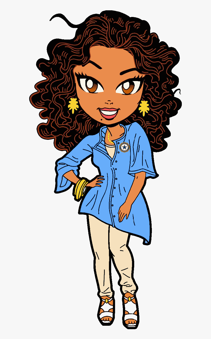 Box Svg Gift - African American Lady Cartoon, HD Png Download, Free Download