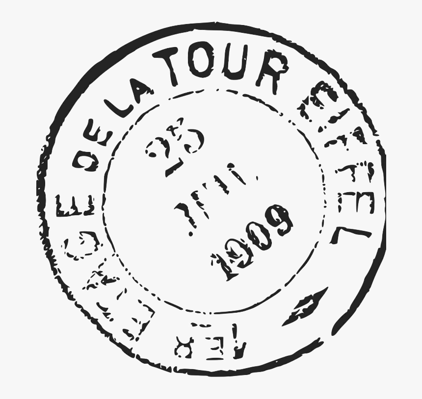 Eiffel Tower Postmark - Passport Stamp No Background, HD Png Download, Free Download