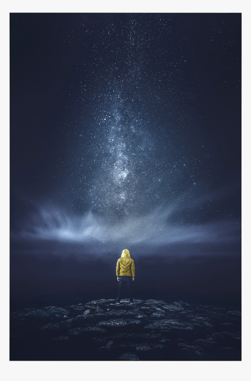 Massive Wall Art Samir Belhamra Grafixart Photo Galaxy - Am The Alone At Night, HD Png Download, Free Download