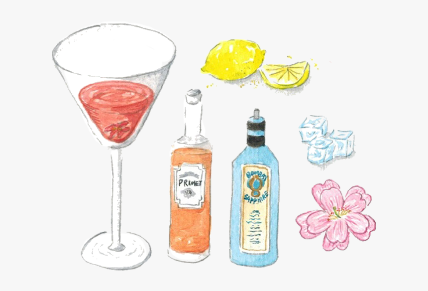 Cocktails Clipart Gin - Martini Glass, HD Png Download, Free Download