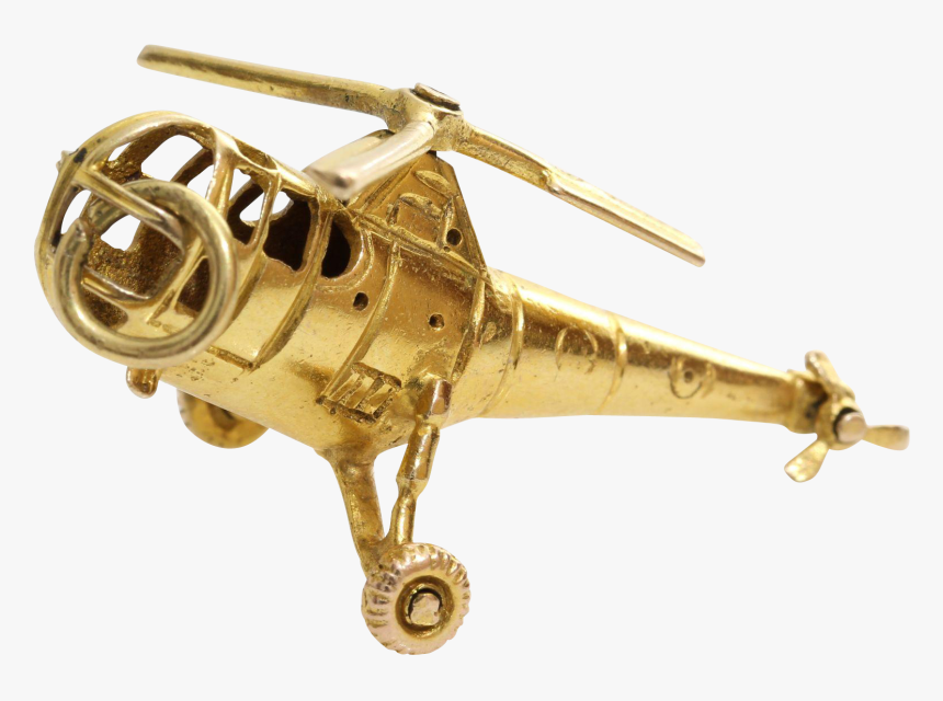 Golden Helicopter Png, Transparent Png, Free Download