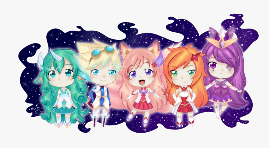 Star Guardian Chibis By Mei-kogal - Star Guardian Chibi, HD Png Download, Free Download