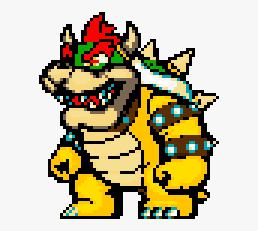 Bowser Pixel Art Png, Transparent Png, Free Download