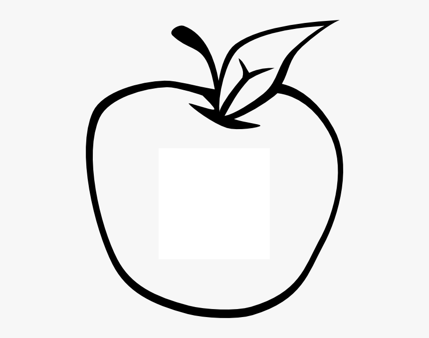 Transparent Apple Clipart Black And White - Outline Image Of Apple, HD Png Download, Free Download