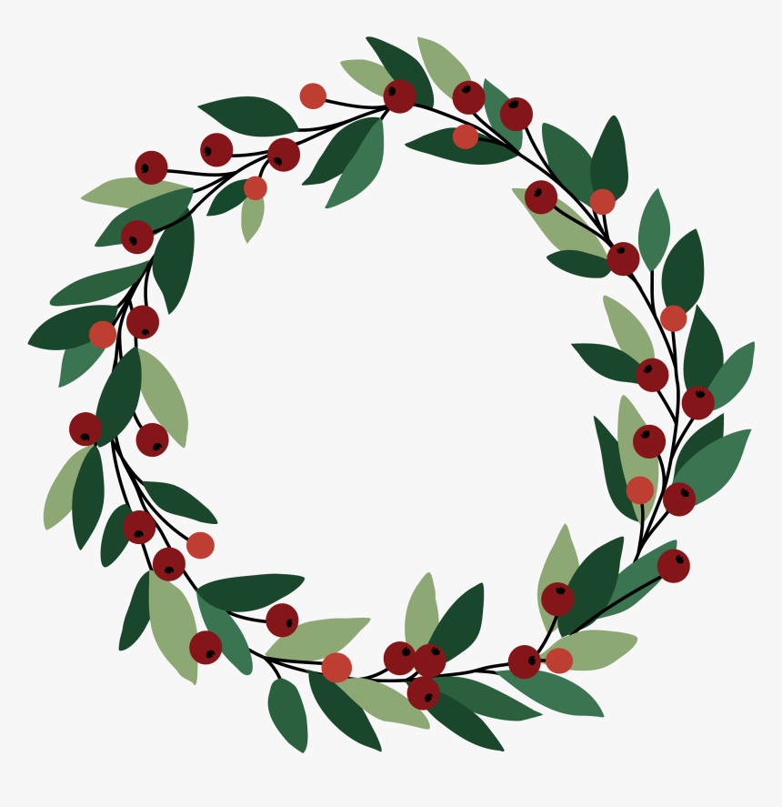 A Cozy Christmas Wreath Print & Cut File, HD Png Download, Free Download