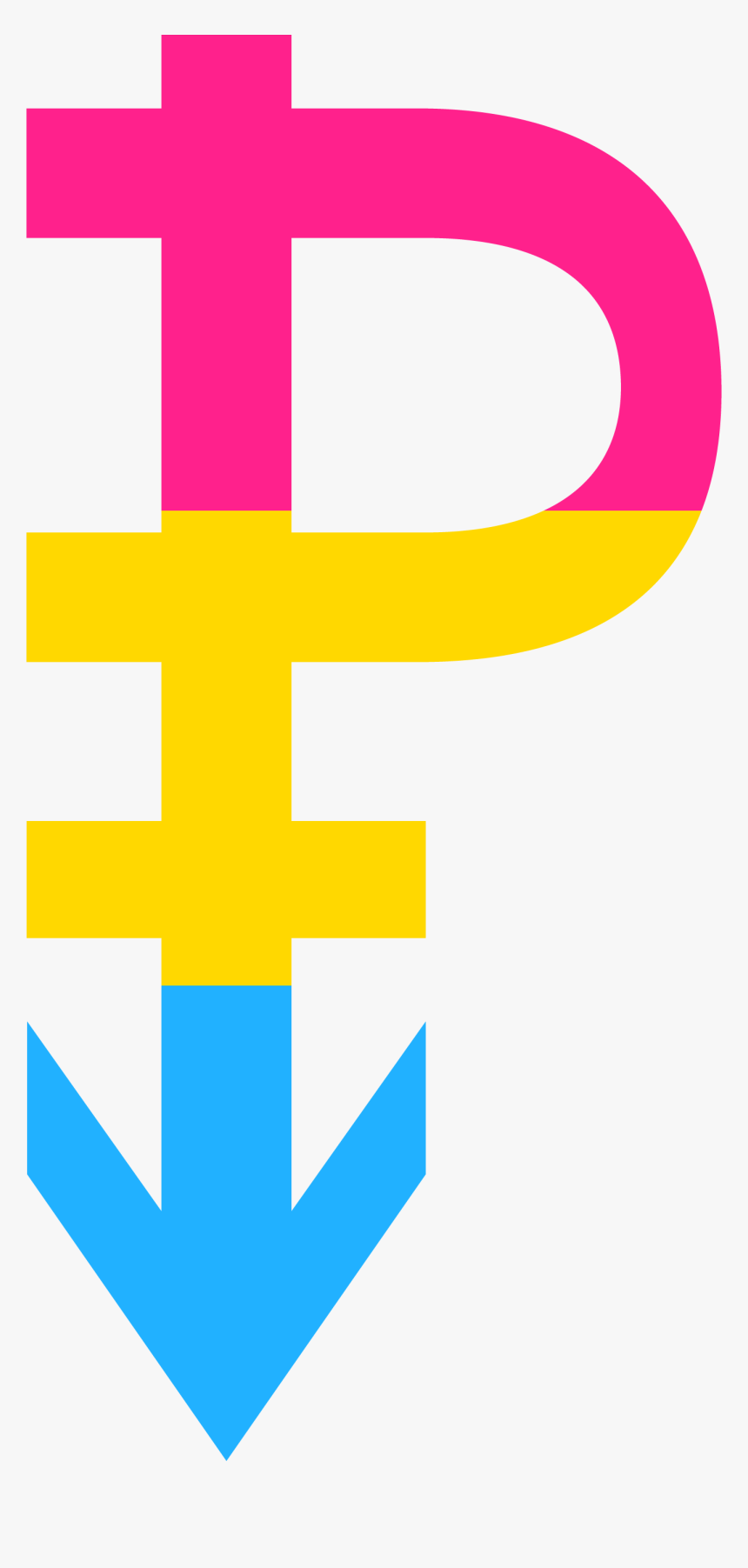 What Does The Pansexuality Flag And Symbol Look Like - Pansexual P, HD Png Download, Free Download