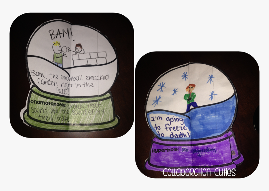 Snowglobe Drawing Color - Figurative Language Snowglobes Examples, HD Png Download, Free Download