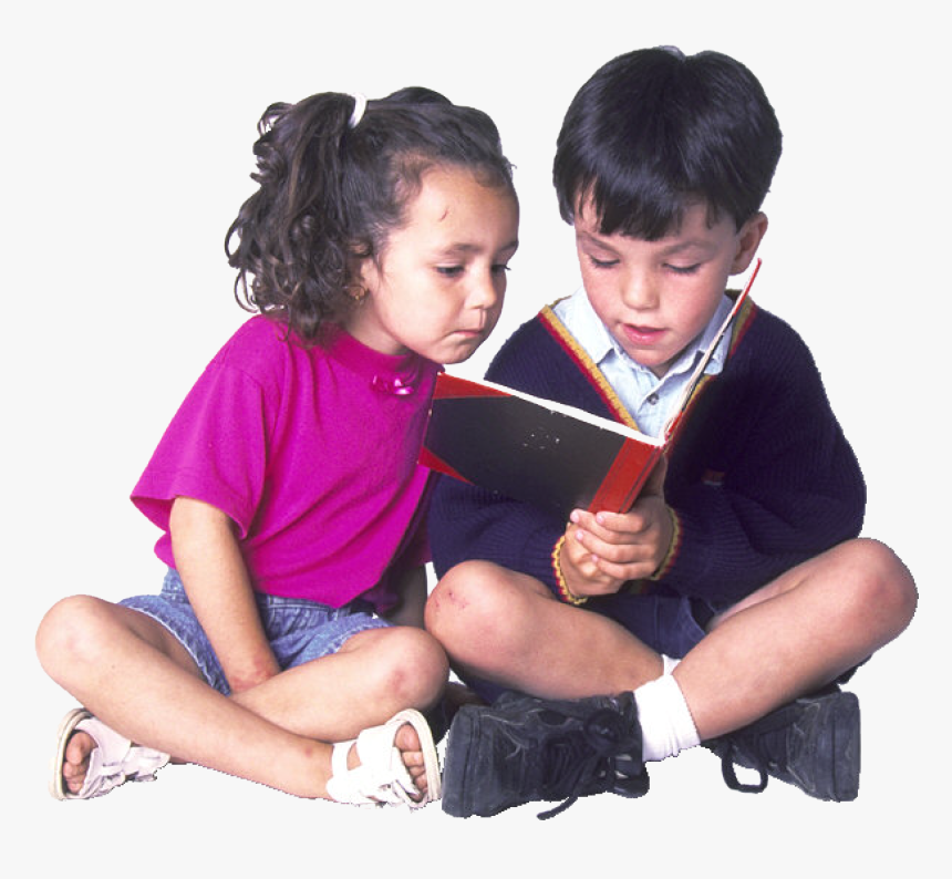 Children Reading Png - 2 Children Reading, Transparent Png, Free Download