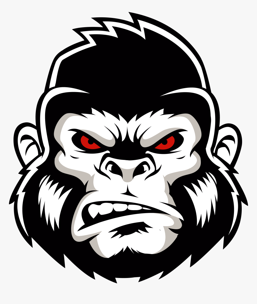 Gorilla Head Drawing - Gorilla Logo, HD Png Download, Free Download