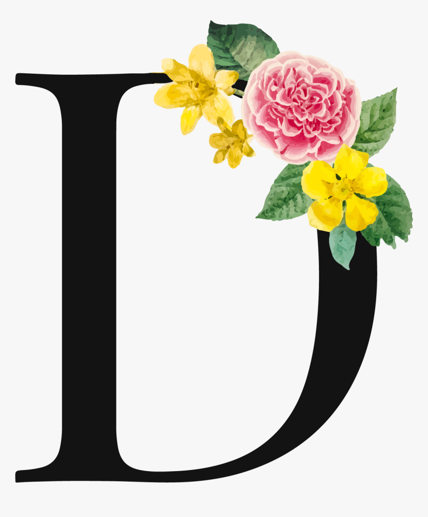 Letter D Png With Flowers, Transparent Png, Free Download