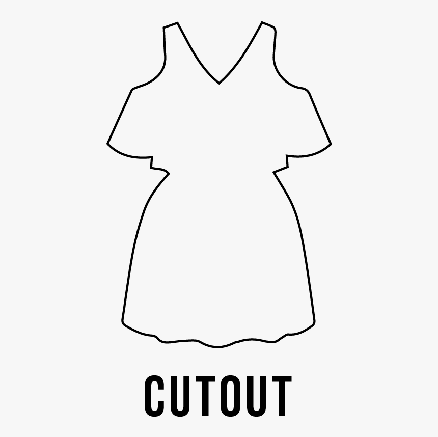 Cutout Dress, Dress Type, Women"s Apparel, Uptownie - Line Art, HD Png Download, Free Download