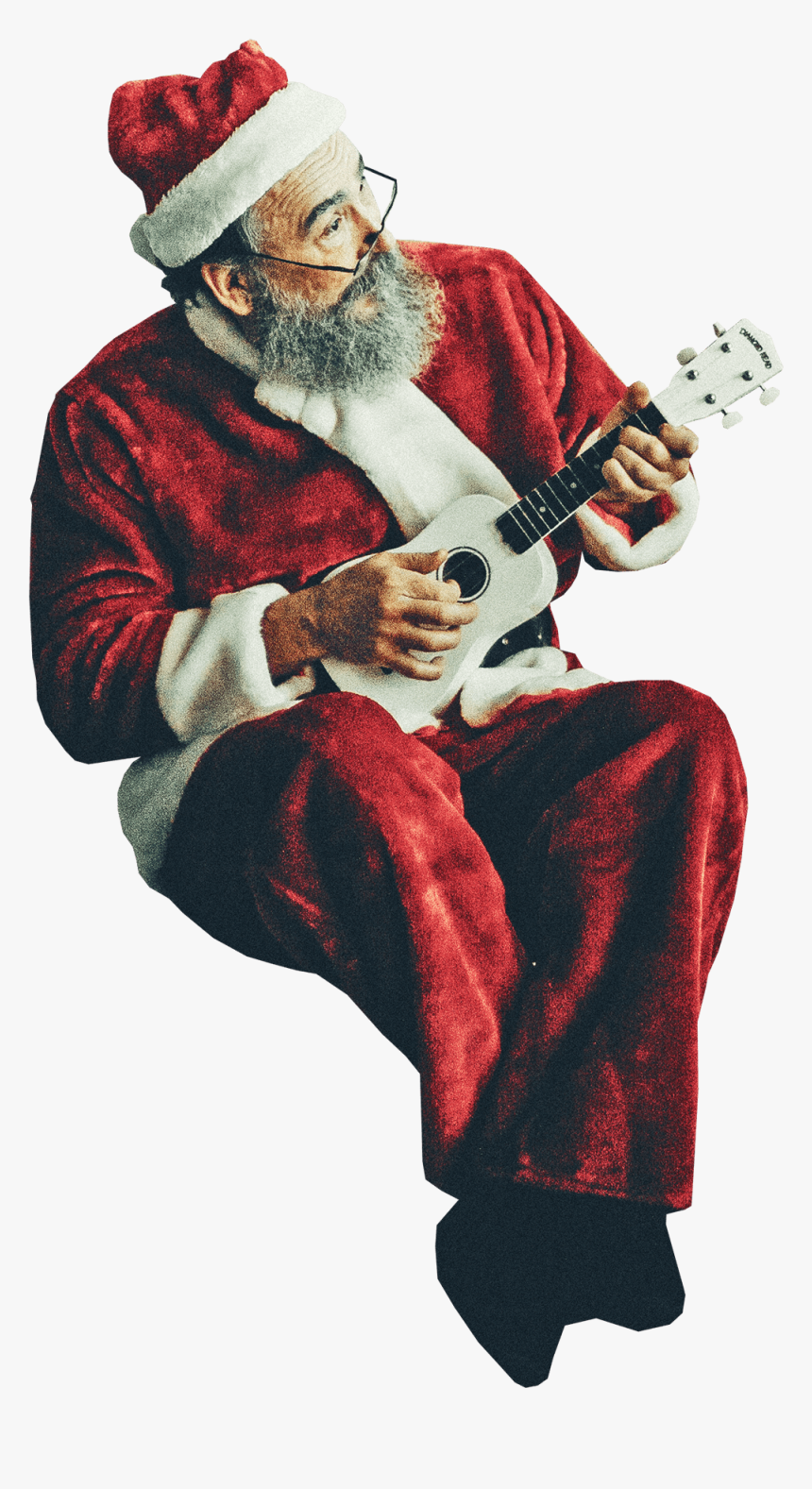 Tumblr Collage Fun Santa Claus Playing Guitar Christmas - Christmas Day, HD Png Download, Free Download