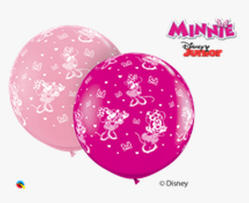 36"q Minnie Mouse, Pink/wild Berry Print - Disney Princess 17 Inch Latex Balloons, HD Png Download, Free Download