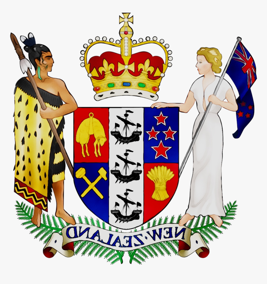 Zealand Zeeland Coat Arms Dominion Of Clipart - Coat Of Arms Nz, HD Png Download, Free Download