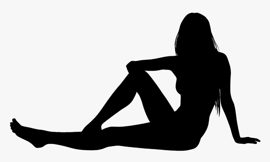 Naked Woman Silhouette Art, HD Png Download - kindpng.