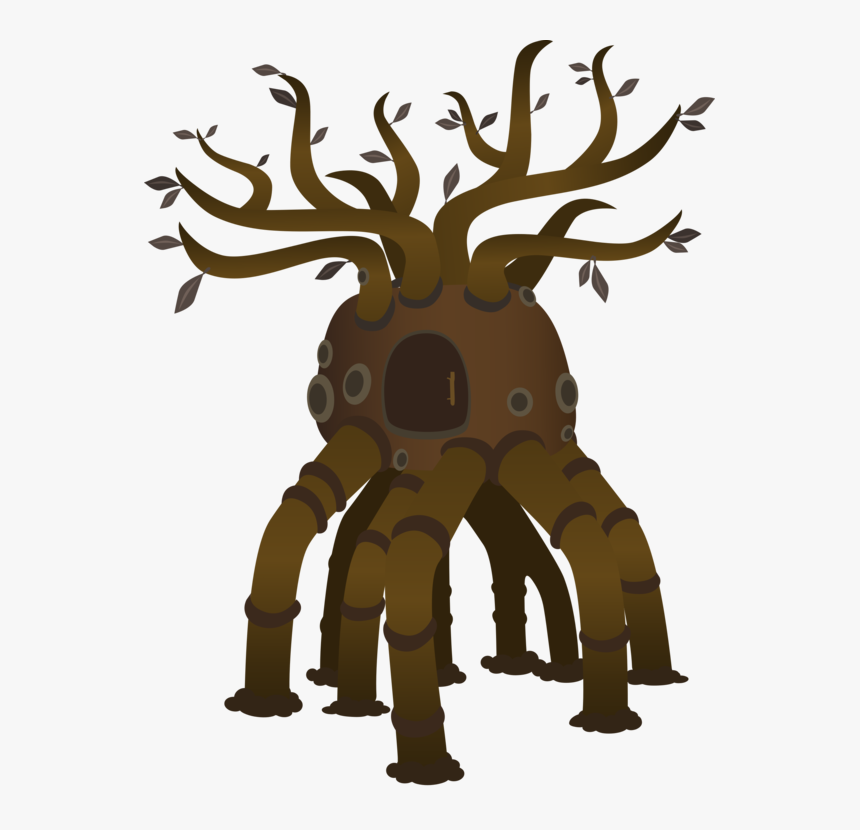 Tree,deer,horn - Illustration, HD Png Download, Free Download