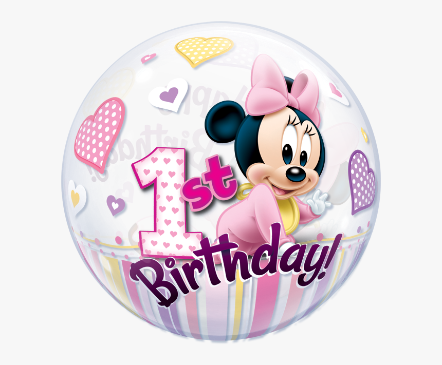 Happy Birthday 1 Minnie Mouse, HD Png Download, Free Download