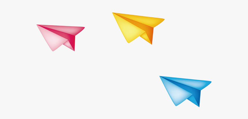 Paper Airplane Wallpaper - Color Paper Airplanes Png, Transparent Png, Free Download